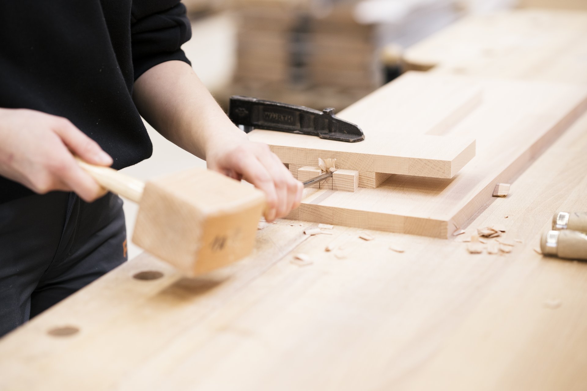 Holzbearbeitung mit der Hand